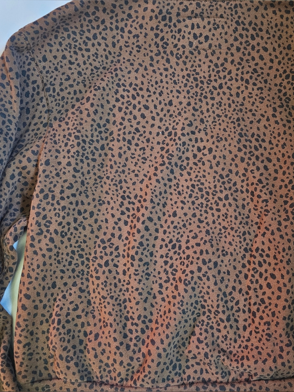 Abercrombie Cozy Brown Leopard Print Mock Turtleneck Women's Sweatshirt - Small - Picture 3 of 10